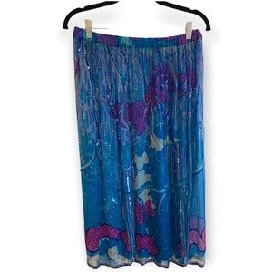 Vintage Sheer Silk Midi Skirt